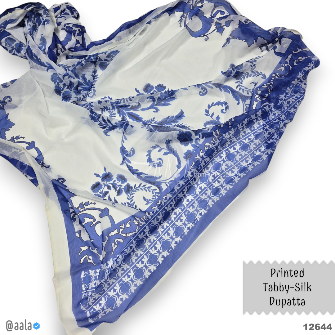 Printed-Tabby Chiffon Blend Dupatta-32-Inches PRINTED 2.25-Metres 