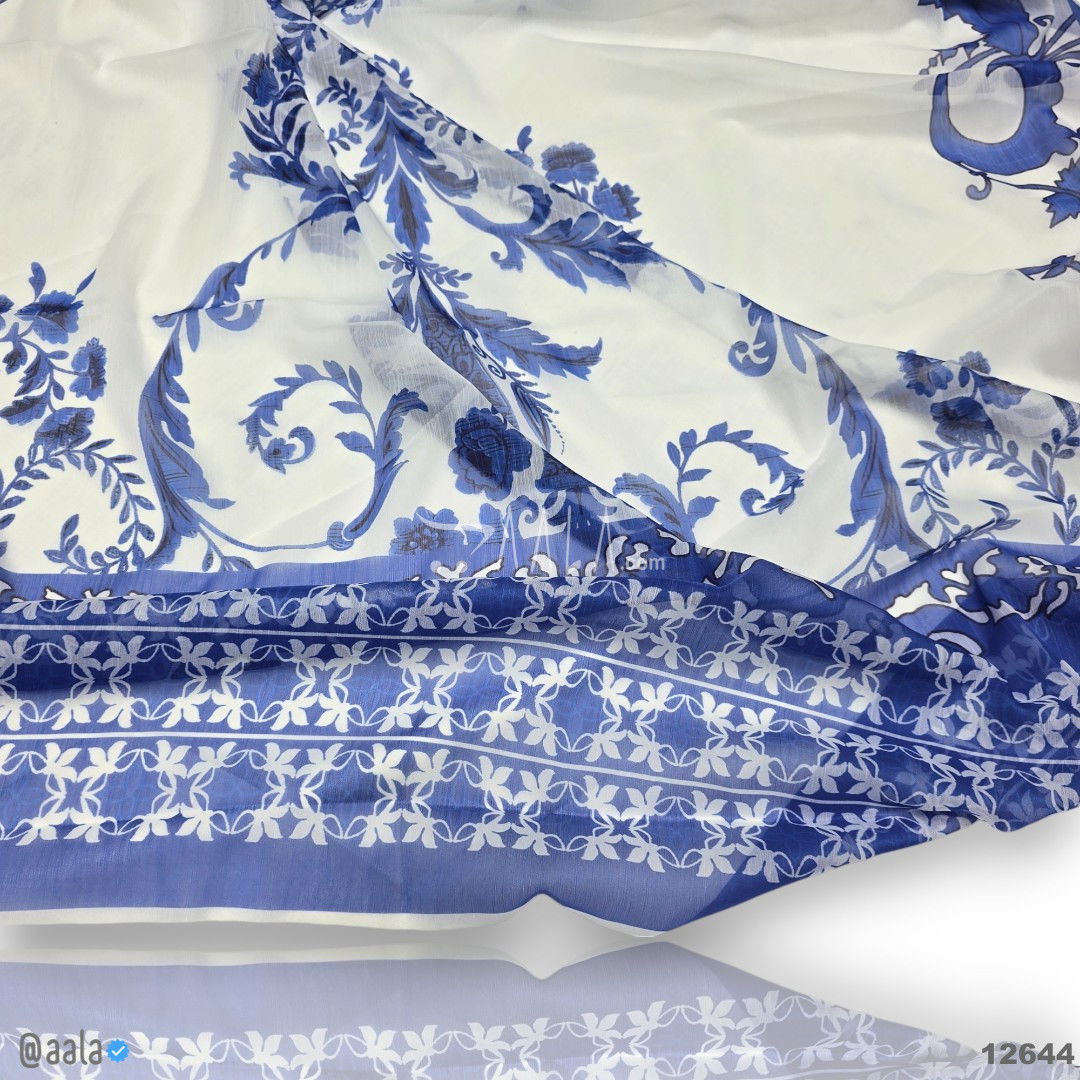 Printed-Tabby Chiffon Blend Dupatta-32-Inches PRINTED 2.25-Metres 
