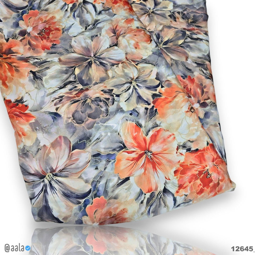 Printed-Arabian Silk Blend 44-Inches PRINTED Per-Metre #12645