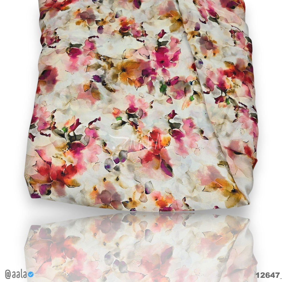 Printed-Arabian Silk Blend 44-Inches PRINTED Per-Metre #12647