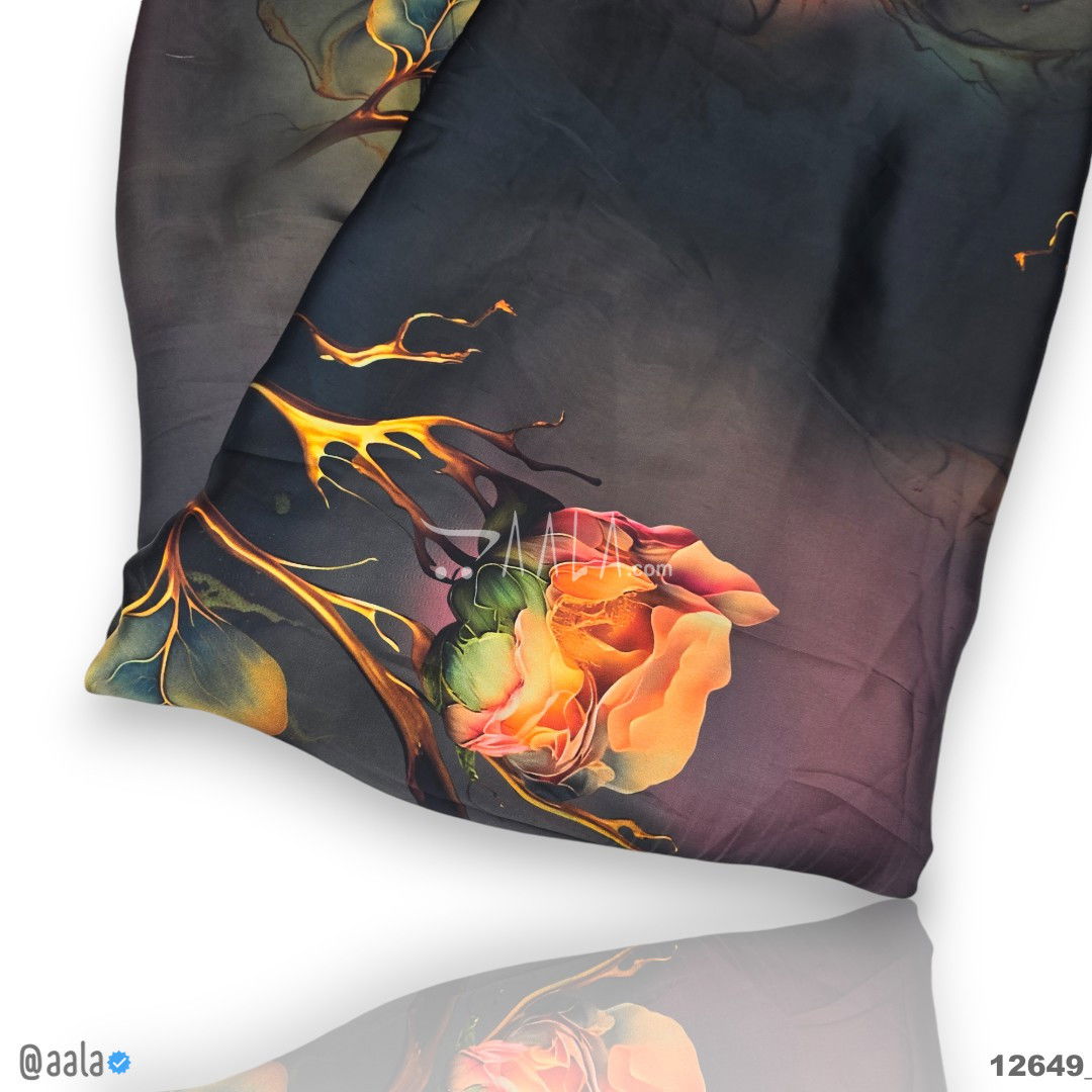 Printed-Arabian Silk Blend 44-Inches PRINTED Per-Metre #12649