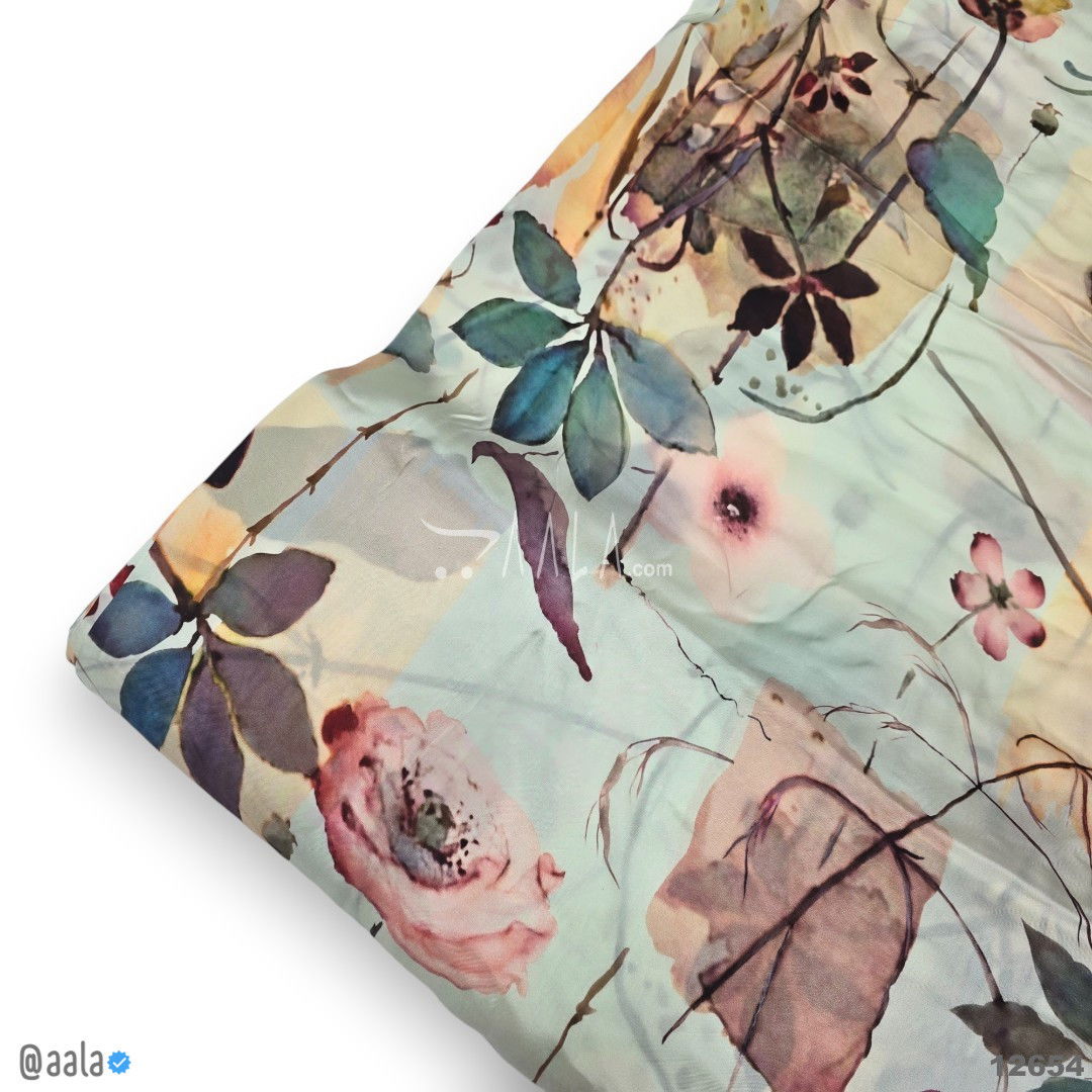 Printed-Arabian Silk Blend 44-Inches PRINTED Per-Metre #12654