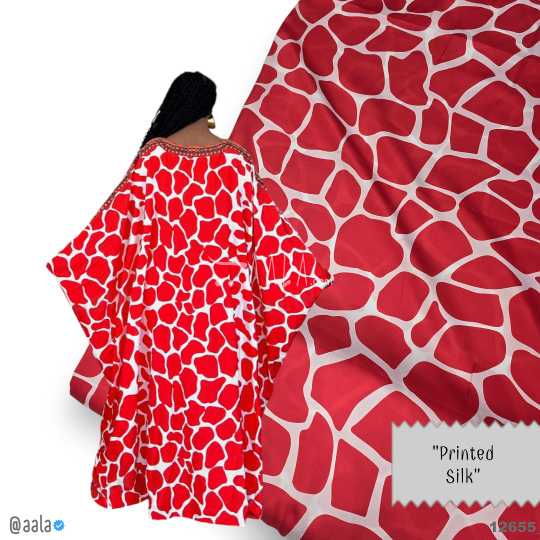 Printed Silk Blend 44-Inches PRINTED Per-Metre #12655