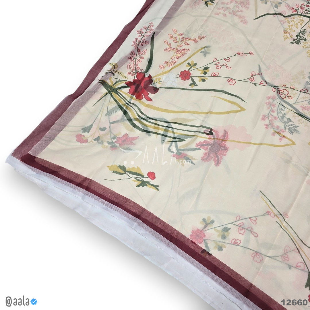 Printed-Tabby Chiffon Blend Dupatta-32-Inches PRINTED 2.25-Metres 