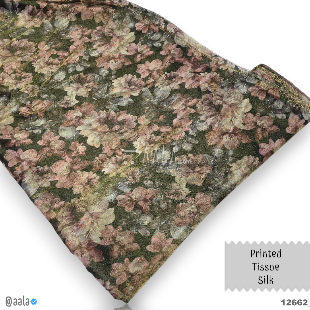 Printed-Tissue Silk VIscose 44-Inches PRINTED Per-Pc #12662