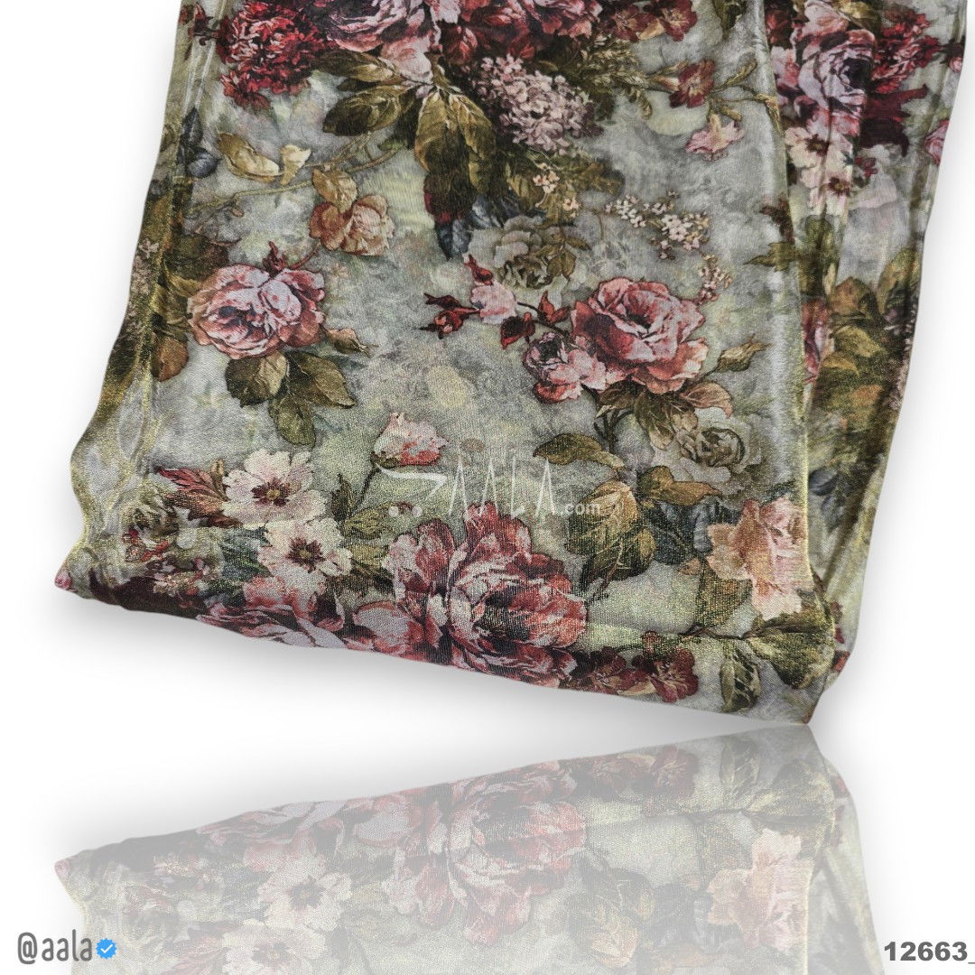 Printed-Tissue Silk VIscose 44-Inches PRINTED Per-Pc #12663
