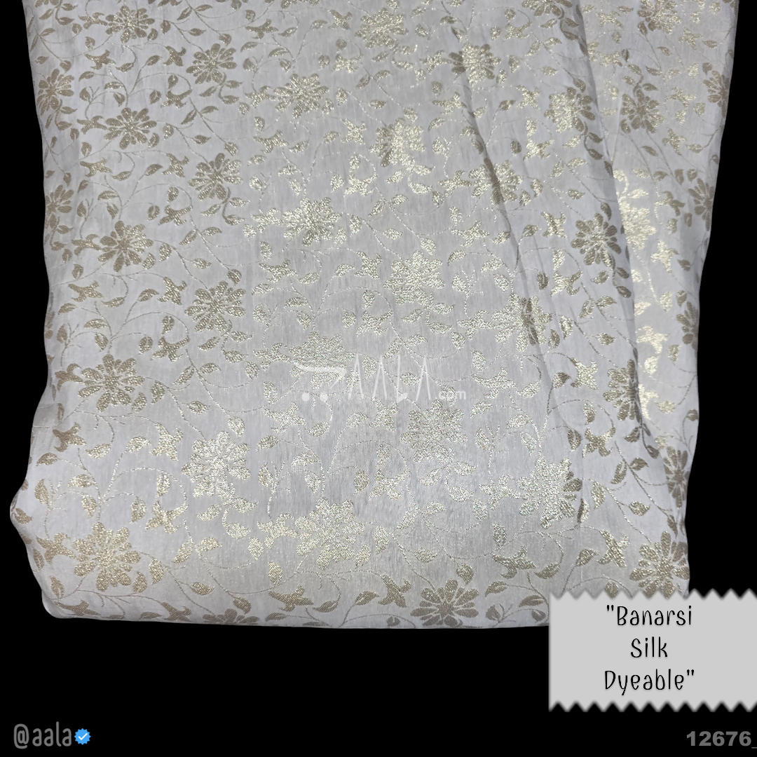Banarsi-Dola Silk Viscose 44-Inches DYEABLE Per-Metre #12676
