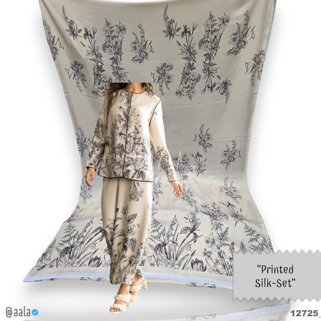 Printed Silk Blend 44-Inches PRINTED Per-Pc #12725