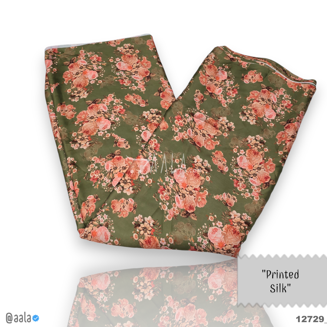 Printed Silk Blend 44-Inches PRINTED Per-Metre #12729