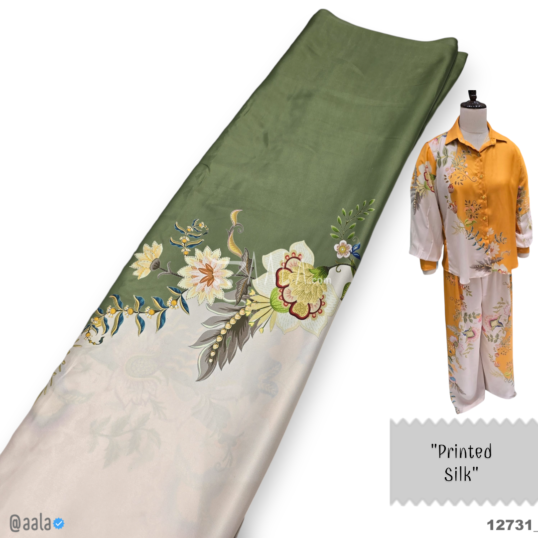 Printed Silk Blend 44-Inches PRINTED Per-Metre #12731