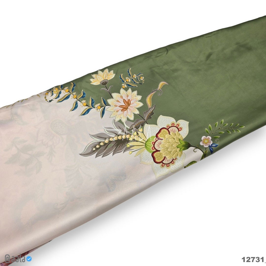 Printed Silk Blend 44-Inches PRINTED Per-Metre #12731