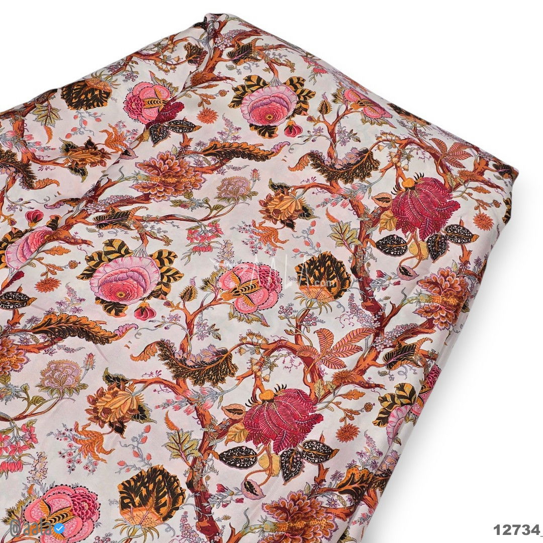 Printed Silk Blend 44-Inches PRINTED Per-Metre #12734