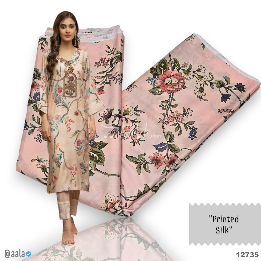 Printed Silk Blend 44-Inches PRINTED Per-Metre #12735
