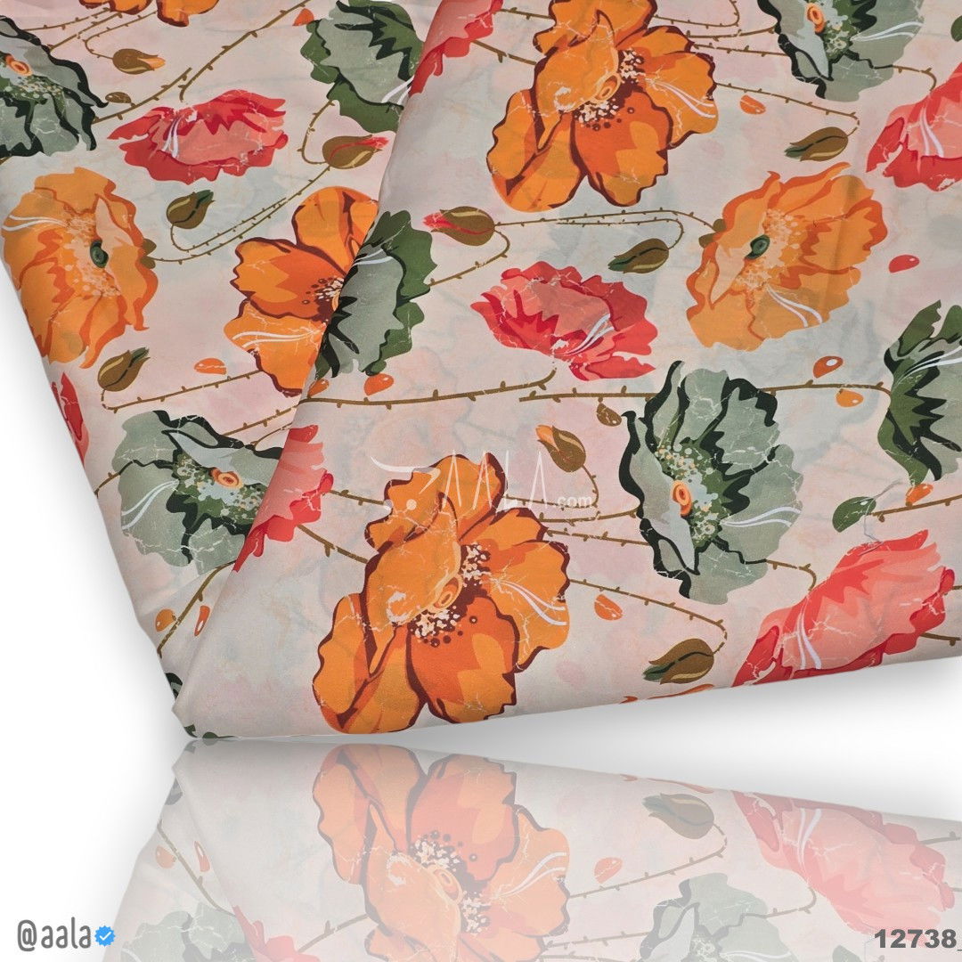 Printed Silk Blend 44-Inches PRINTED Per-Metre #12738