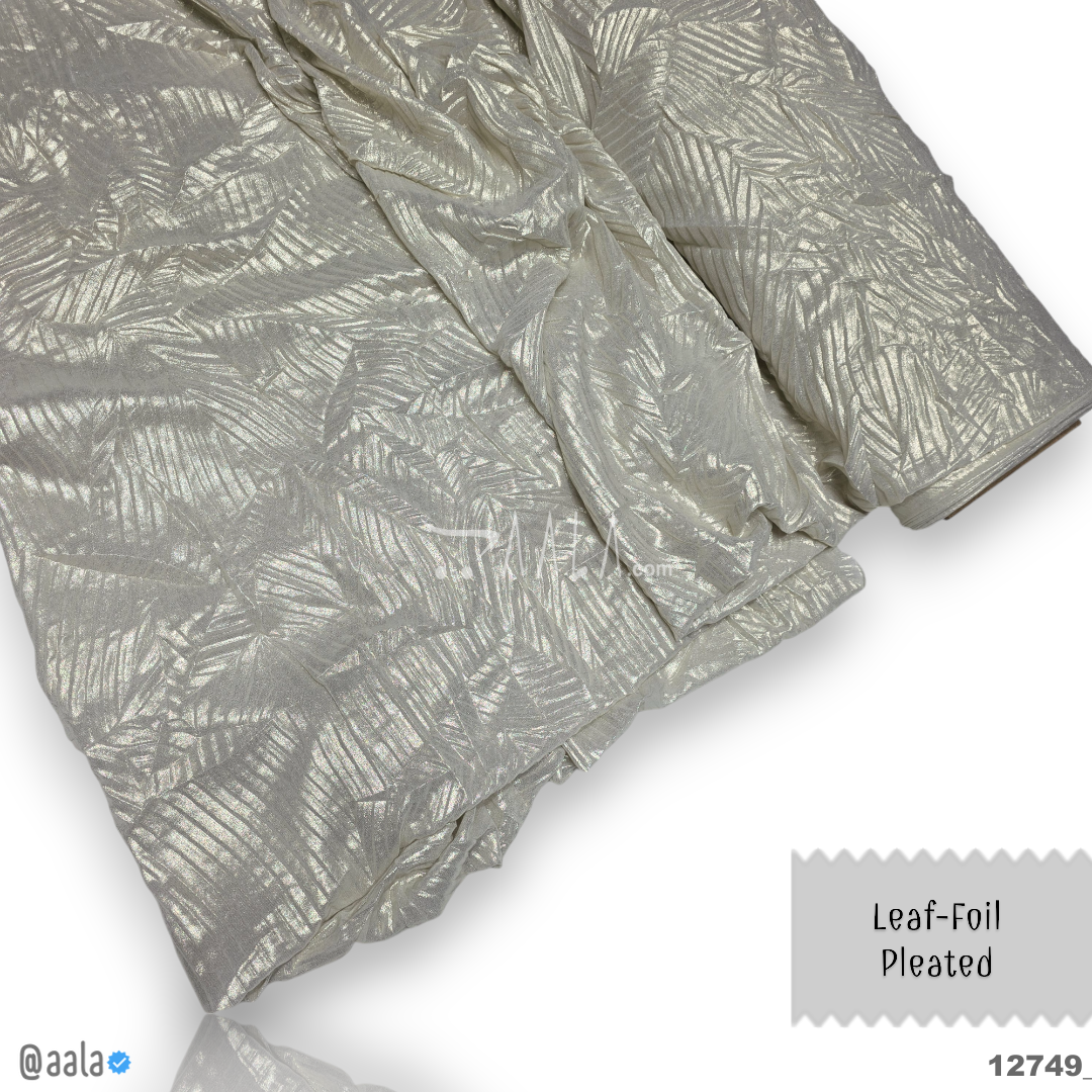 Leaf-Foil Organza Blend 58-Inches GOLD Per-Metre #12749