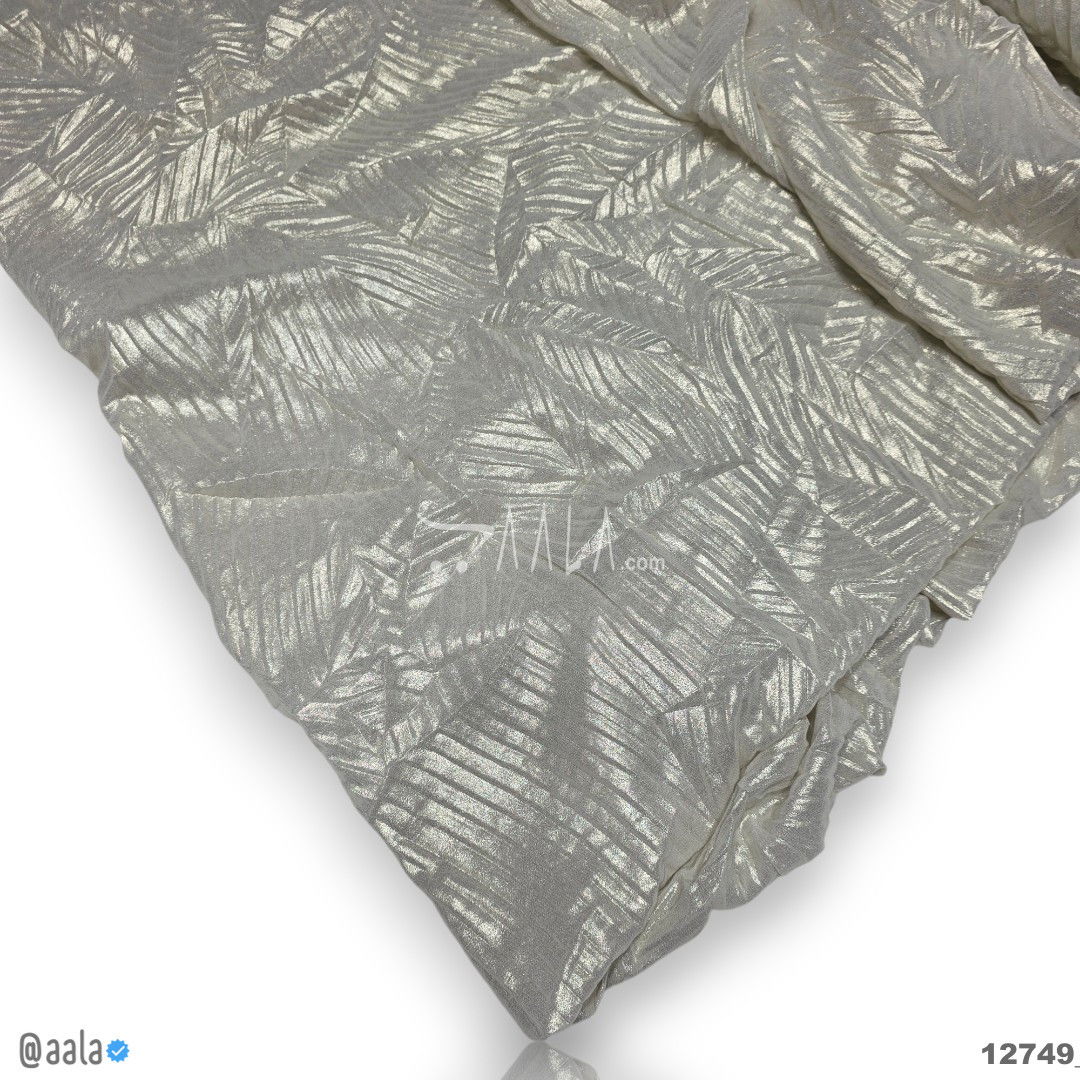 Leaf-Foil Organza Blend 58-Inches GOLD Per-Metre #12749