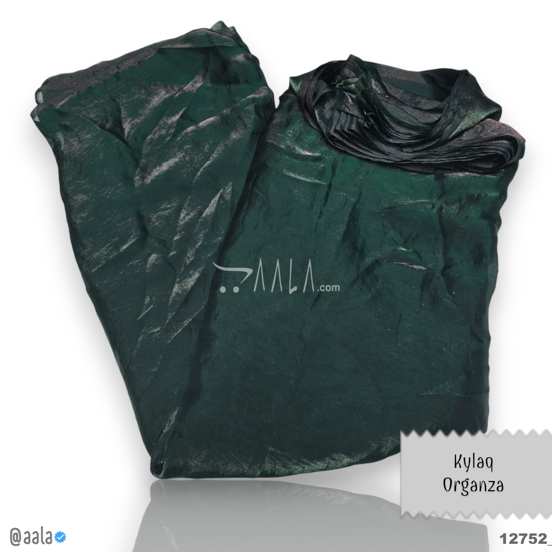 Kylaq Organza Blend 44-Inches GREEN Per-Metre 