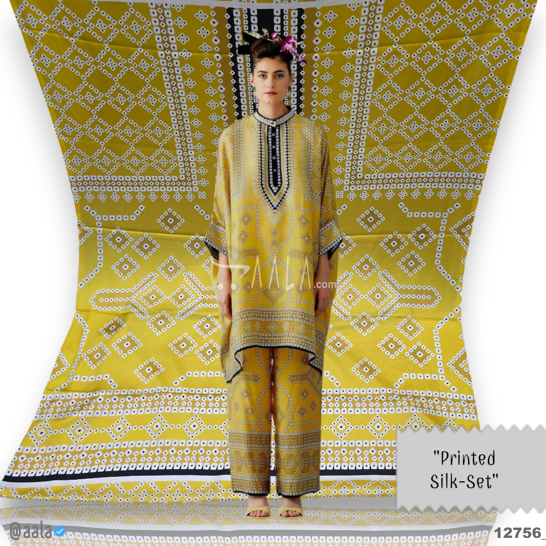 Printed Silk Blend 44-Inches PRINTED Per-Pc #12756