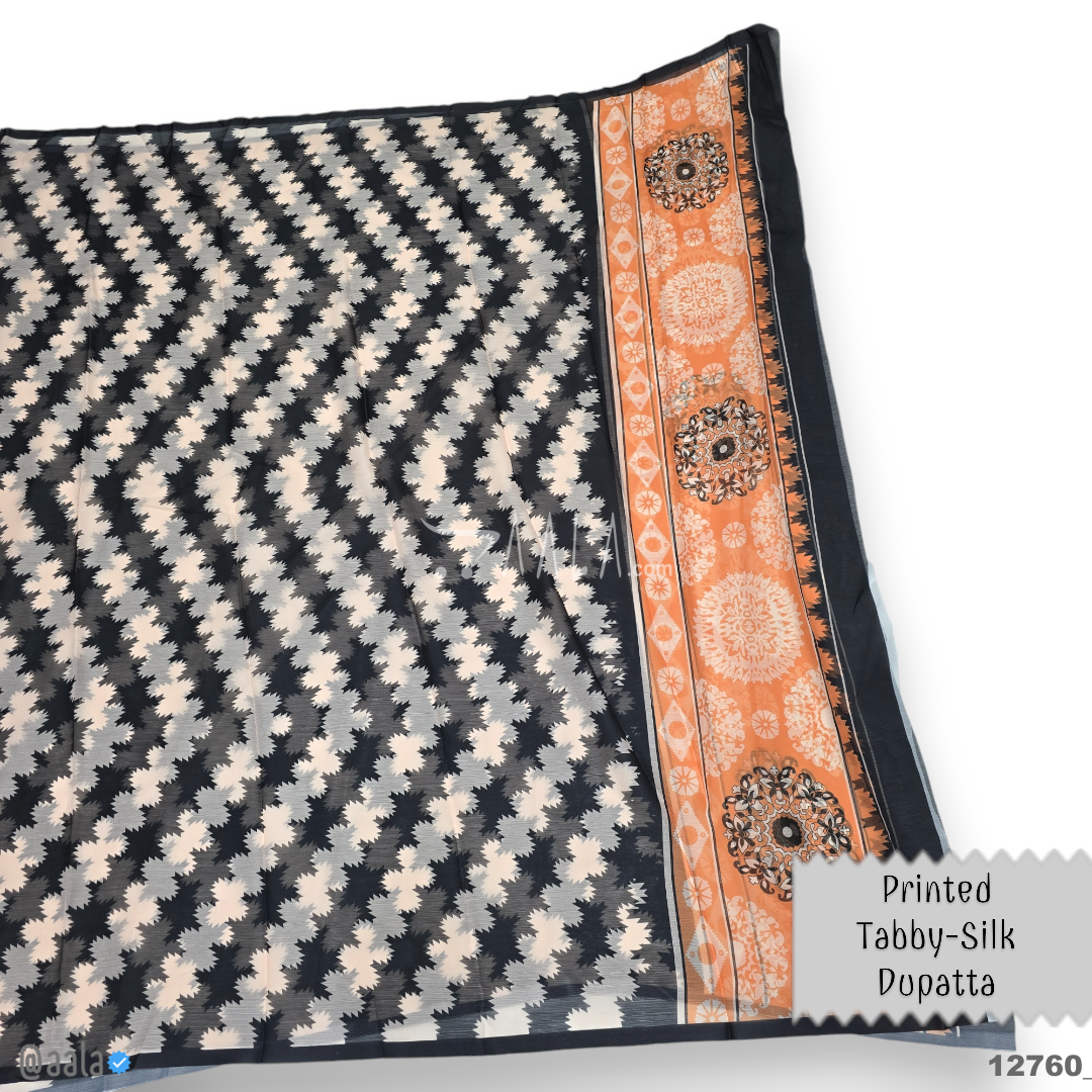 Printed-Tabby Chiffon Blend Dupatta-32-Inches PRINTED 2.25-Metres 