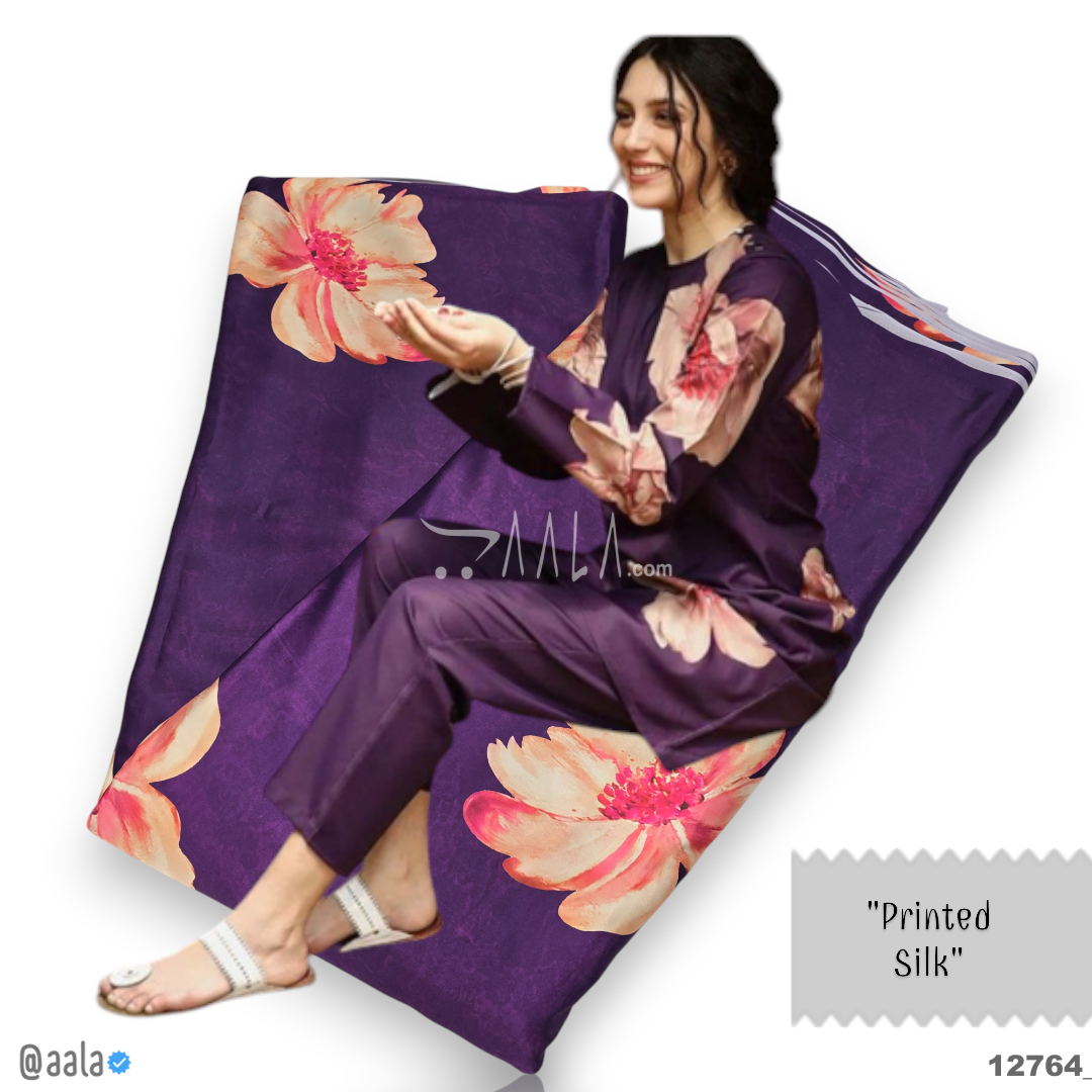 Printed Silk Blend 44-Inches PRINTED Per-Metre #12764