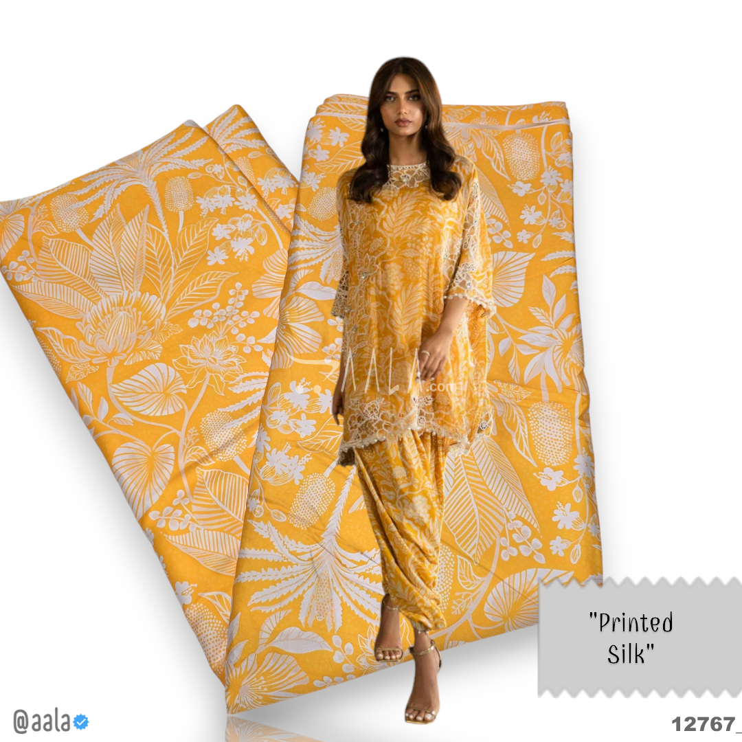 Printed Silk Blend 44-Inches PRINTED Per-Metre #12767