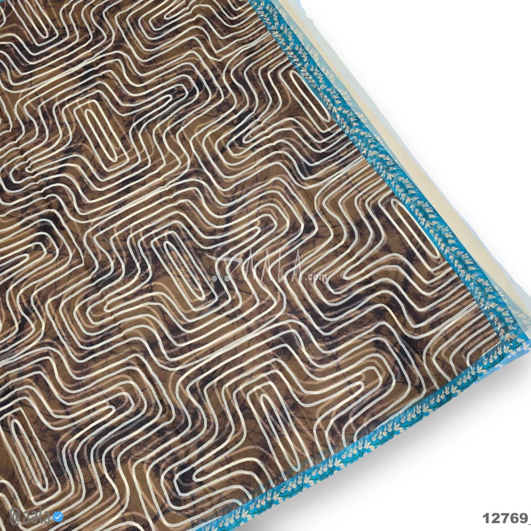 Printed-Tabby Chiffon Blend Dupatta-32-Inches PRINTED 2.25-Metres 