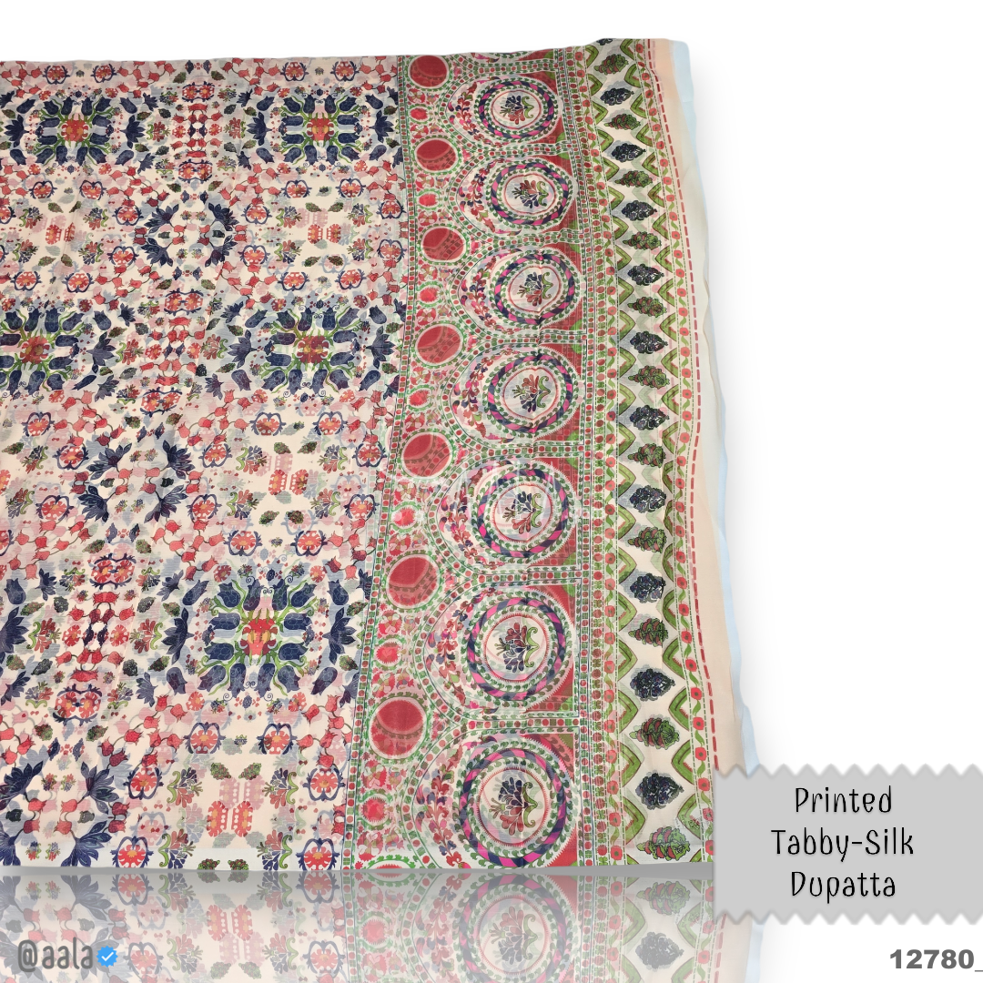 Printed-Tabby Chiffon Blend Dupatta-32-Inches PRINTED 2.25-Metres 