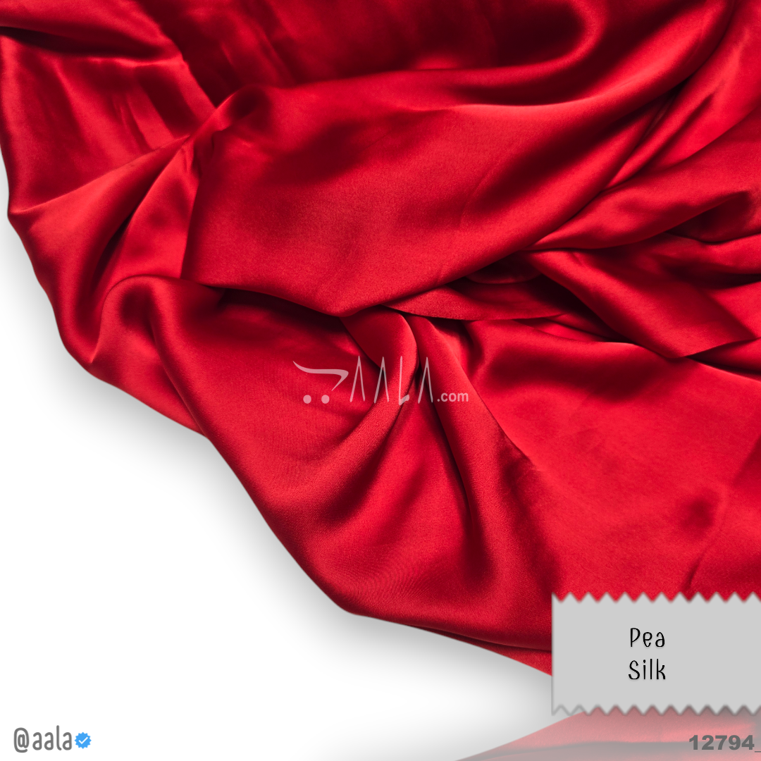 Pea Silk Blend 44-Inches RED Per-Metre #12794