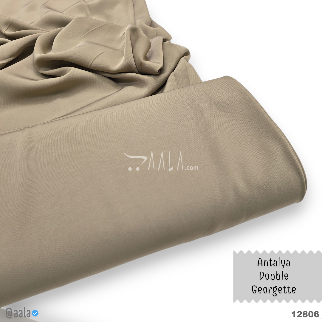 Antalya Double-Georgette Blend 58-Inches BIEGE Per-Metre #12806