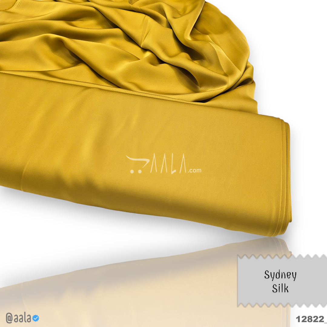 Sydney Silk blend 58-Inches MUSTARD Per-Metre #12822
