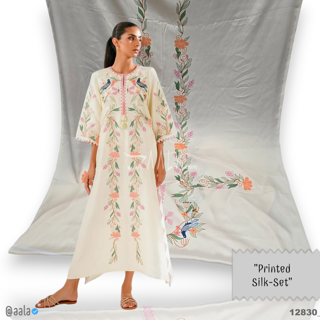 Printed Silk Blend 44-Inches PRINTED Per-Pc #12830