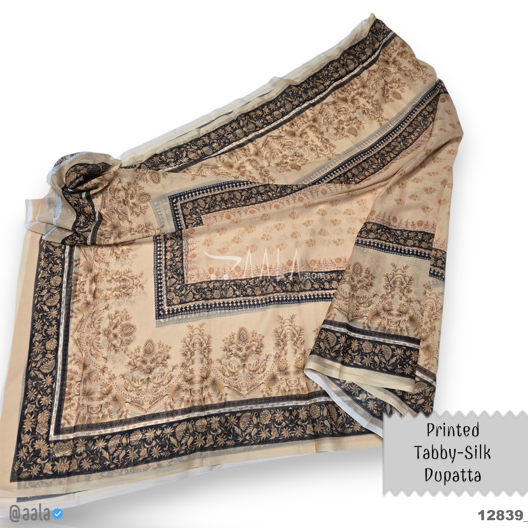 Printed-Tabby Chiffon Blend Dupatta-32-Inches PRINTED 2.25-Metres #12839