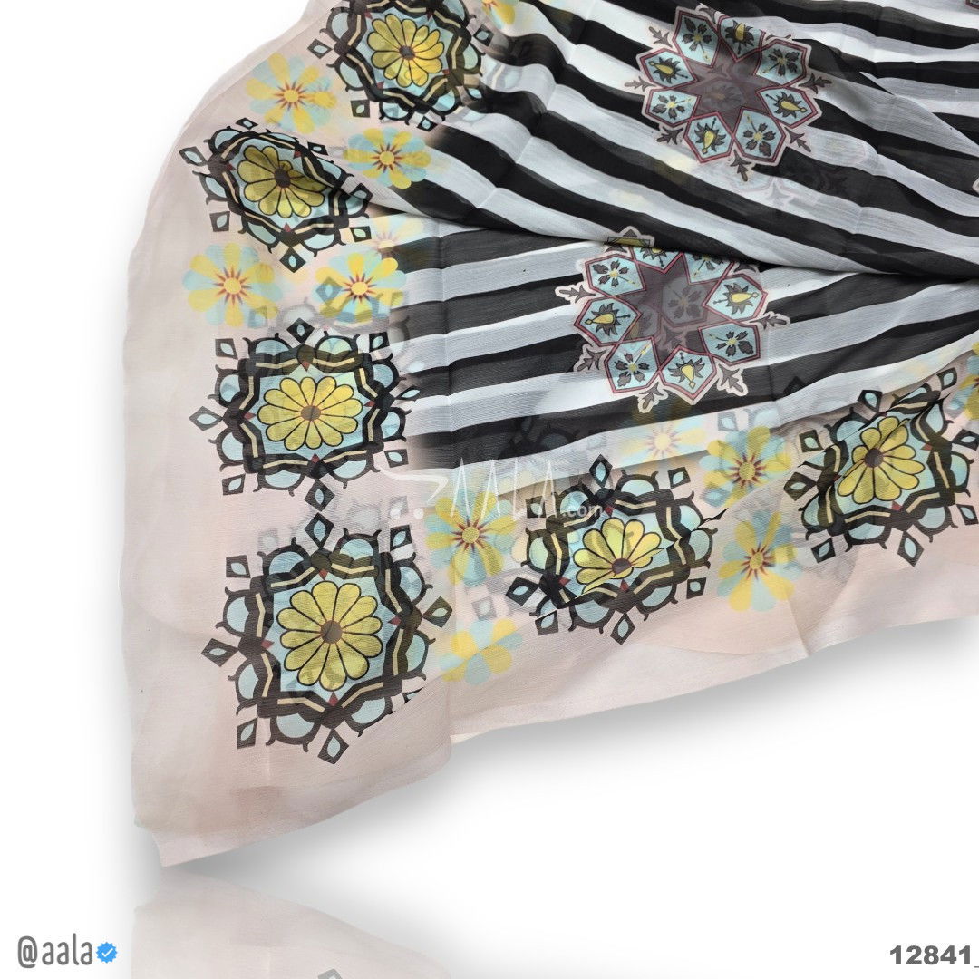 Printed-Tabby Chiffon Blend Dupatta-32-Inches PRINTED 2.25-Metres #12841