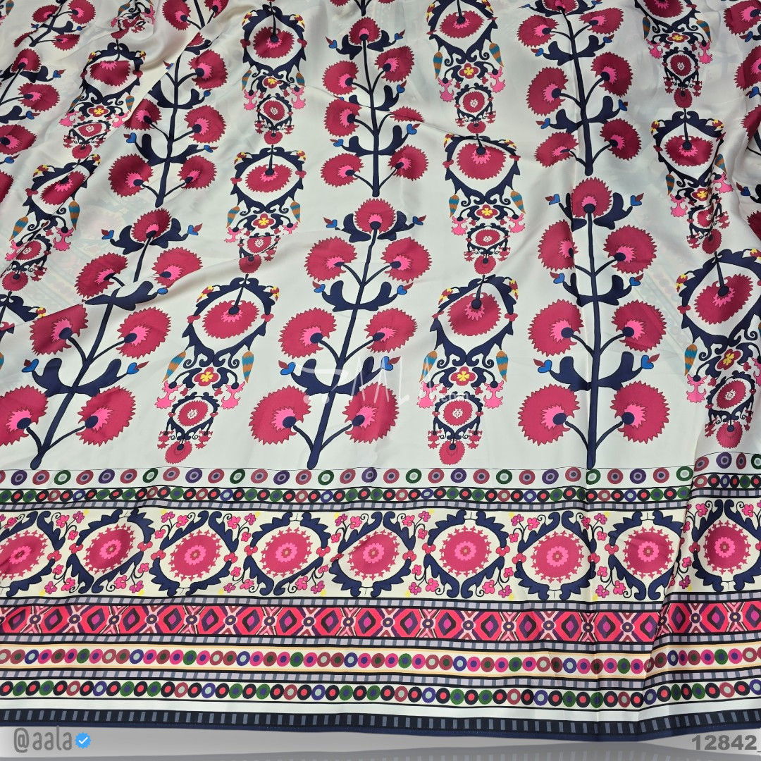 Printed Silk Blend 44-Inches PRINTED Per-Pc #12842