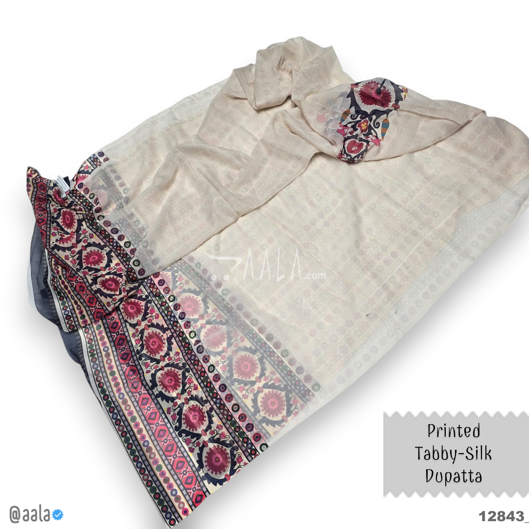 Printed-Tabby Chiffon Blend Dupatta-32-Inches PRINTED 2.25-Metres #12843