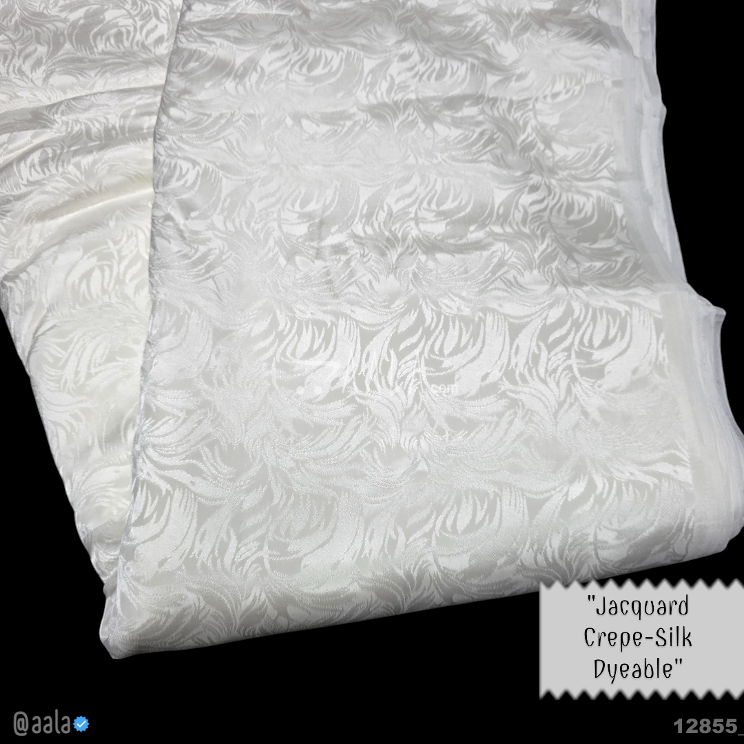 Jacquard Crepe Viscose 44-Inches DYEABLE Per-Metre #12855