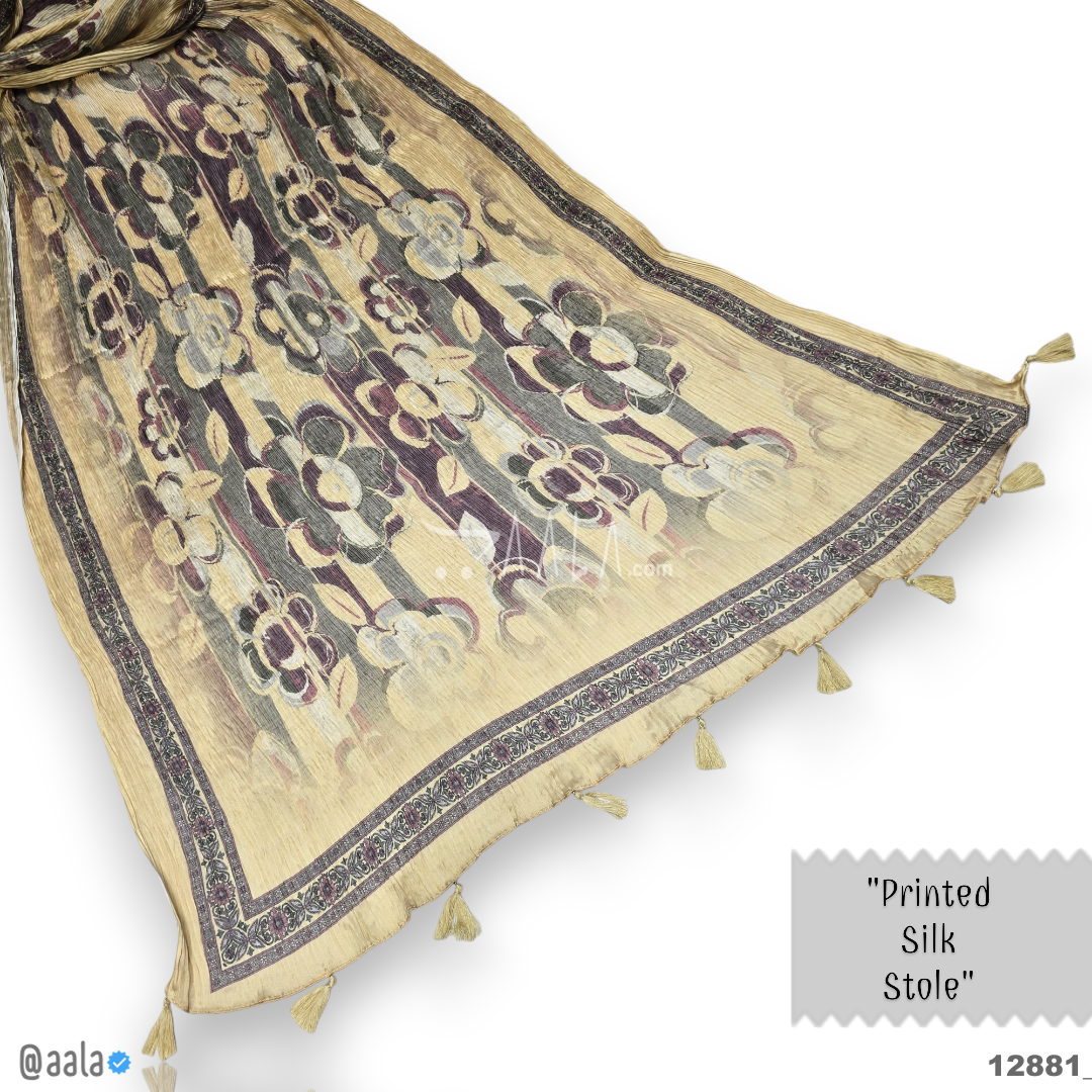 Printed Silk Blend Dupatta-20-Inches PRINTED 2.25-Metres 