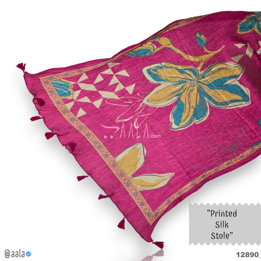 Printed Silk Blend Dupatta-20-Inches PRINTED 2.25-Metres 