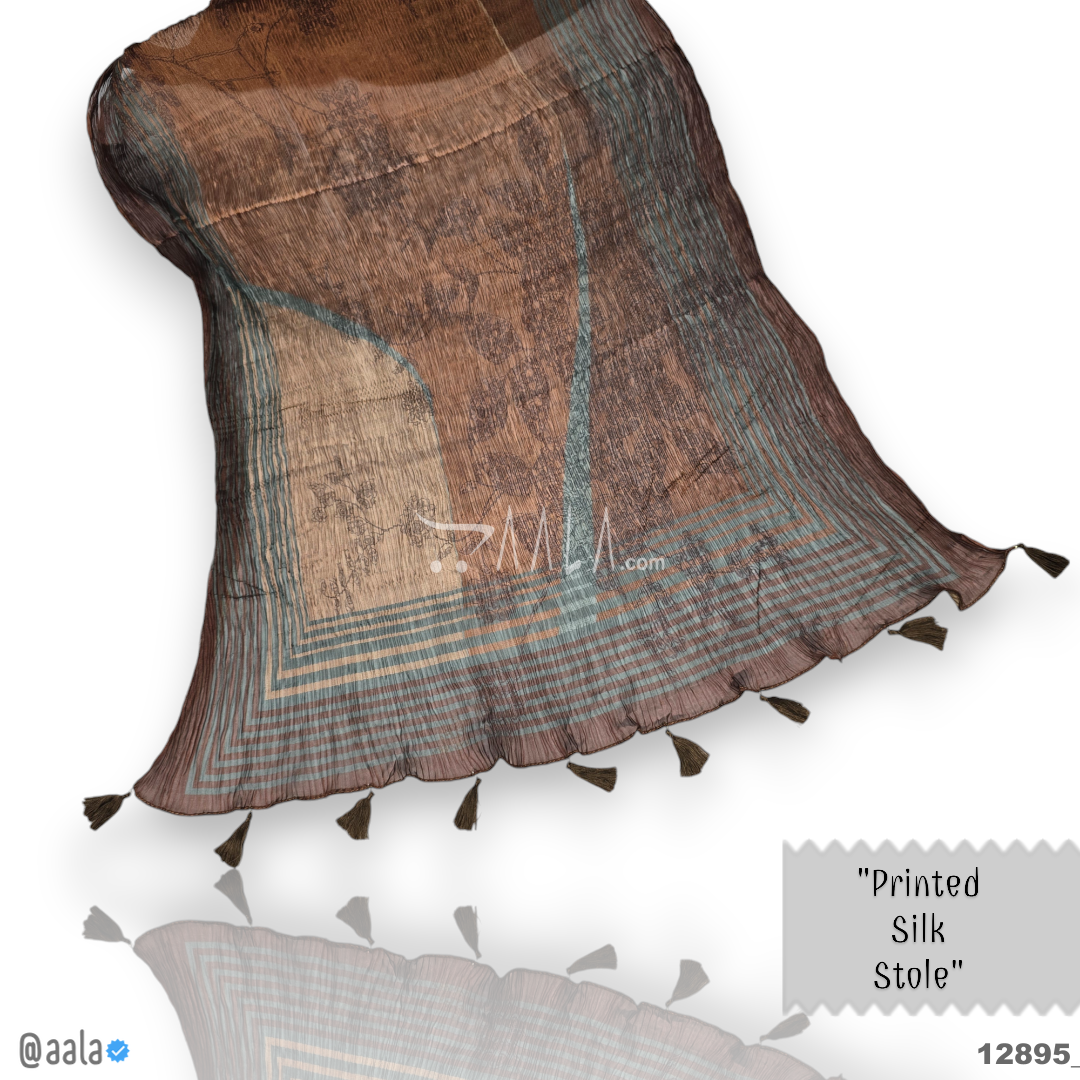 Printed Silk Blend Dupatta-20-Inches PRINTED 2.25-Metres 