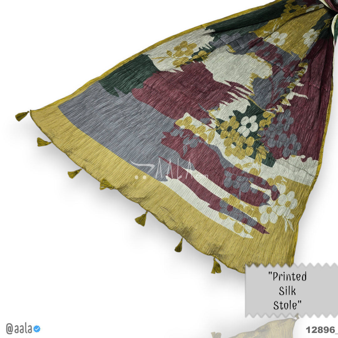 Printed Silk Blend Dupatta-20-Inches PRINTED 2.25-Metres 
