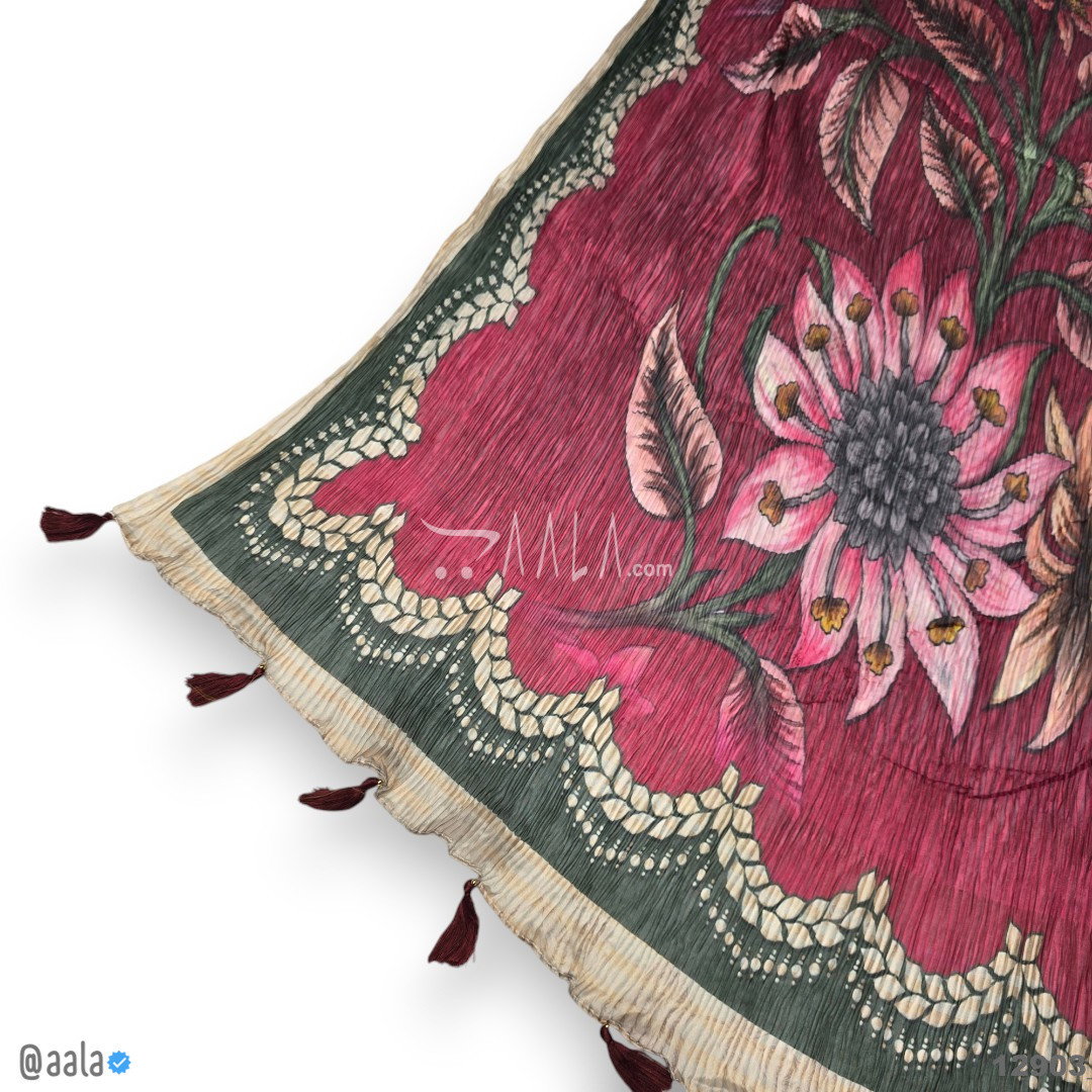 Printed Silk Blend Dupatta-20-Inches PRINTED 2.25-Metres 