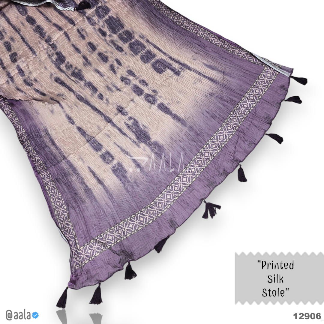 Printed Silk Blend Dupatta-20-Inches PRINTED 2.25-Metres 