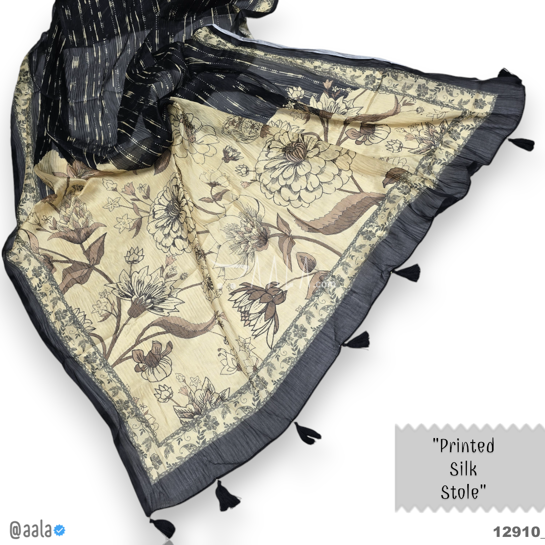 Printed Silk Blend Dupatta-20-Inches PRINTED 2.25-Metres 