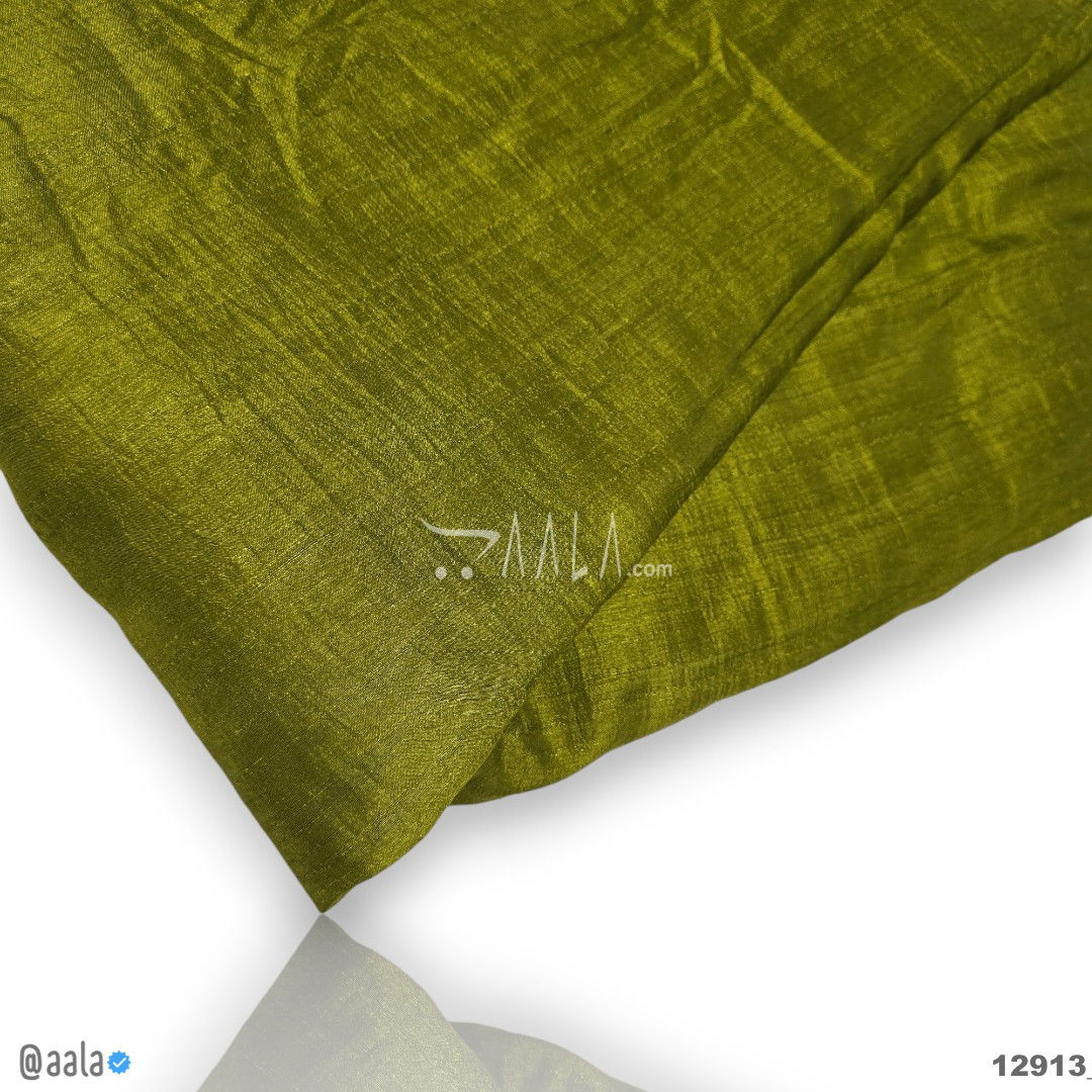 Soft-Raw Silk Blend 44-Inches GREEN Per-Metre #12913