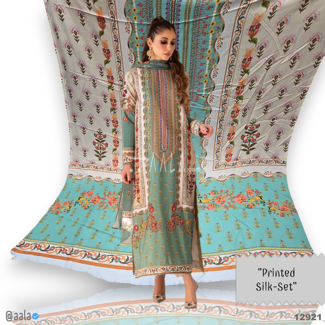Printed Silk Blend 44-Inches PRINTED Per-Pc #12921