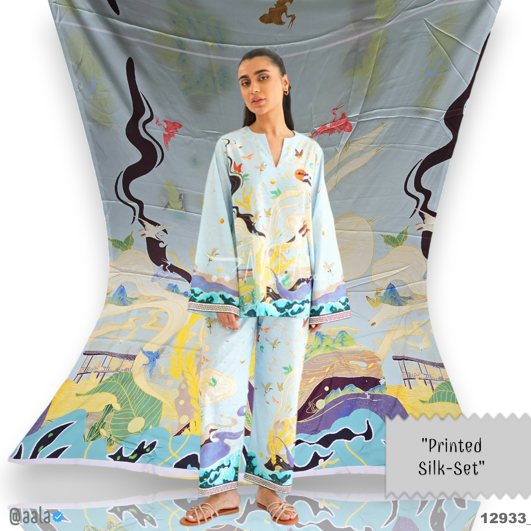 Printed Silk Blend 44-Inches PRINTED Per-Pc #12933