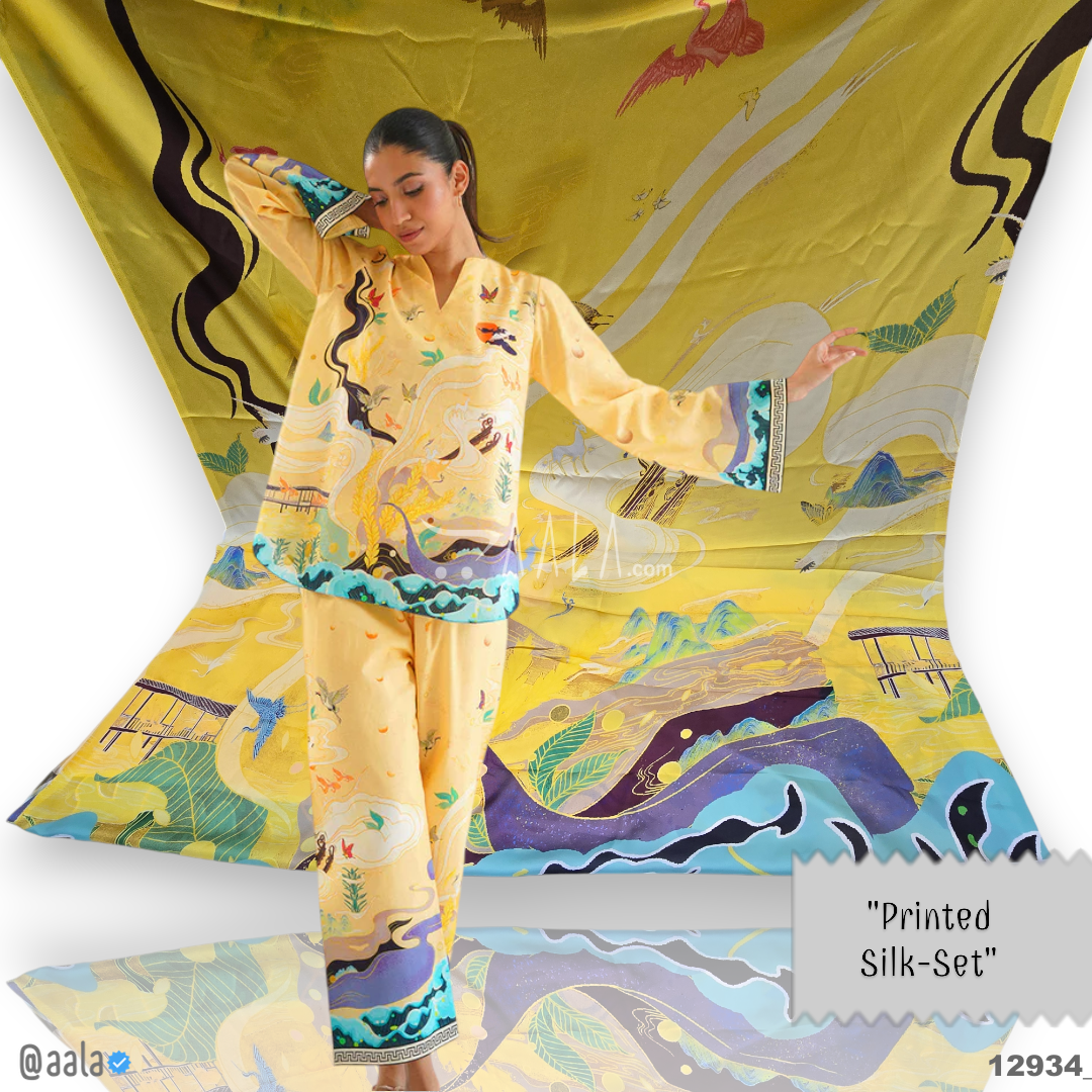 Printed Silk Blend 44-Inches PRINTED Per-Pc #12934
