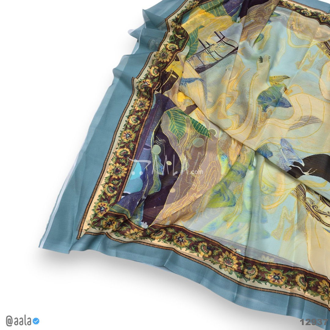 Printed-Tabby Chiffon Blend Dupatta-32-Inches PRINTED 2.25-Metres #12937
