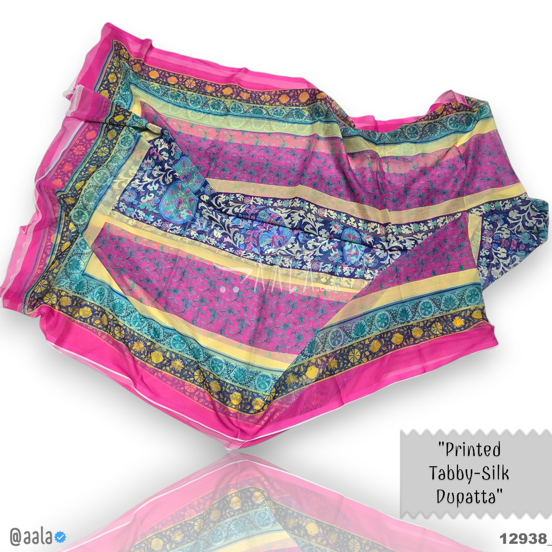 Printed-Tabby Chiffon Blend Dupatta-32-Inches PRINTED 2.25-Metres #12938