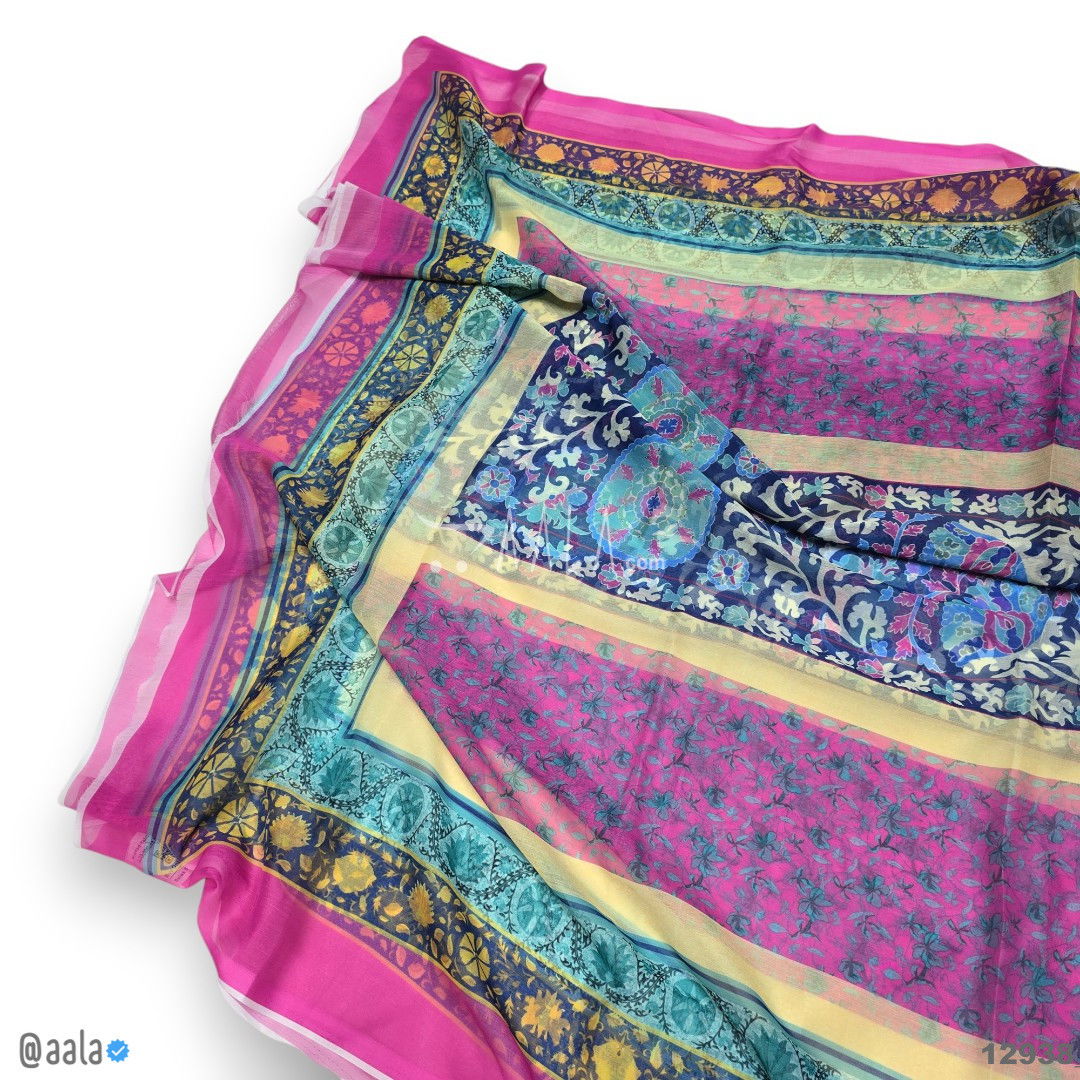 Printed-Tabby Chiffon Blend Dupatta-32-Inches PRINTED 2.25-Metres #12938